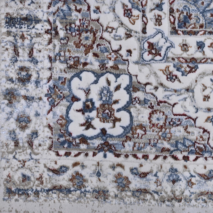 Light Grey Vintage Turkish Rug 7x10 ft