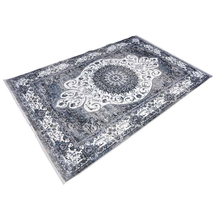 Cream & Ivory Vintage Turkish Rug 7x10 ft