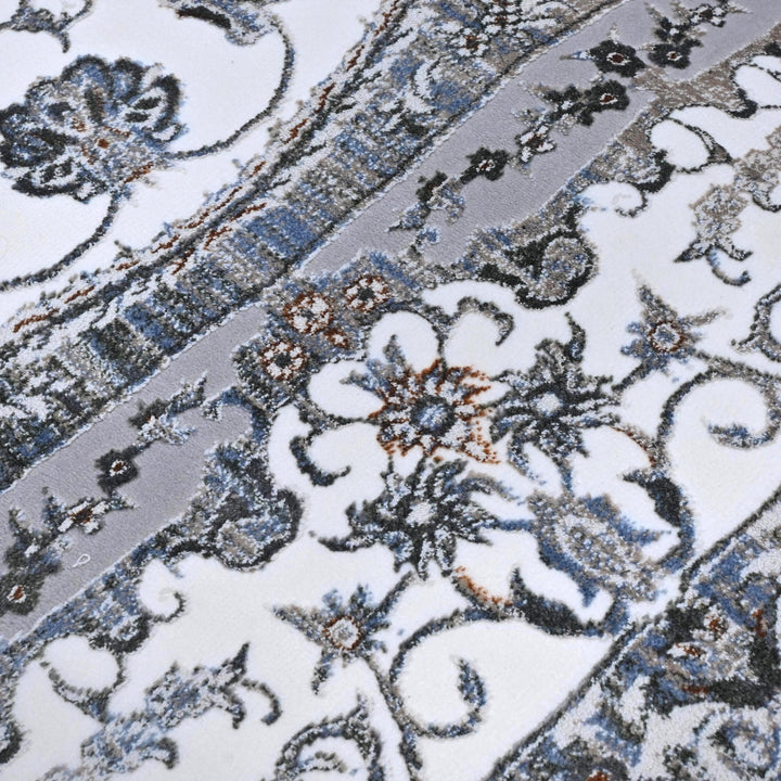 Cream & Ivory Vintage Turkish Rug 7x10 ft