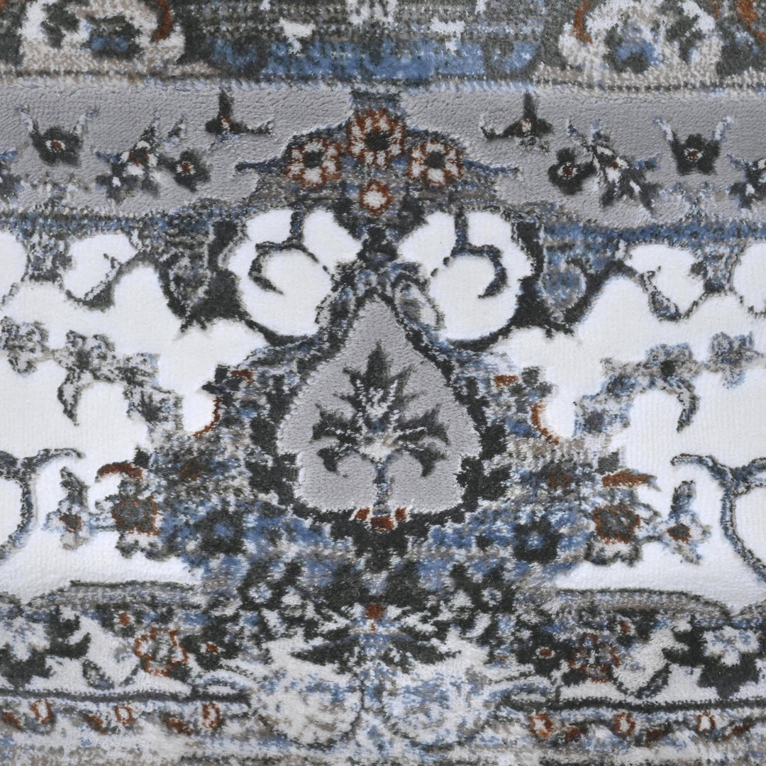 Cream & Ivory Vintage Turkish Rug 7x10 ft