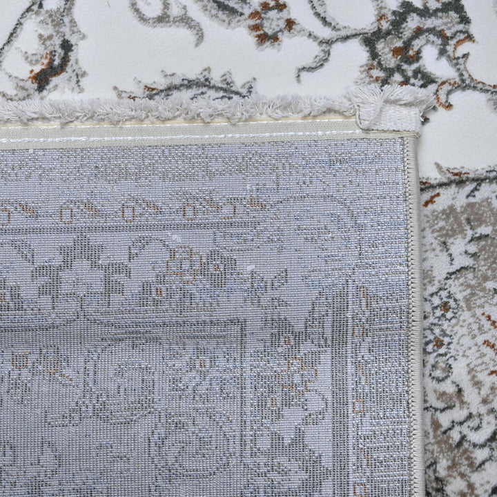 Cream & Ivory Vintage Turkish Rug 7x10 ft