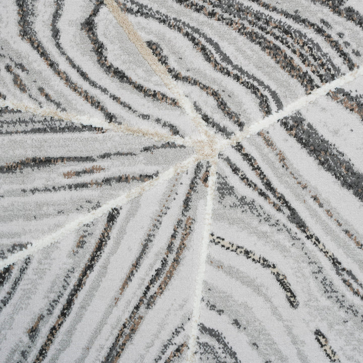 Grey Waves Turkish Rug 5x8 FT