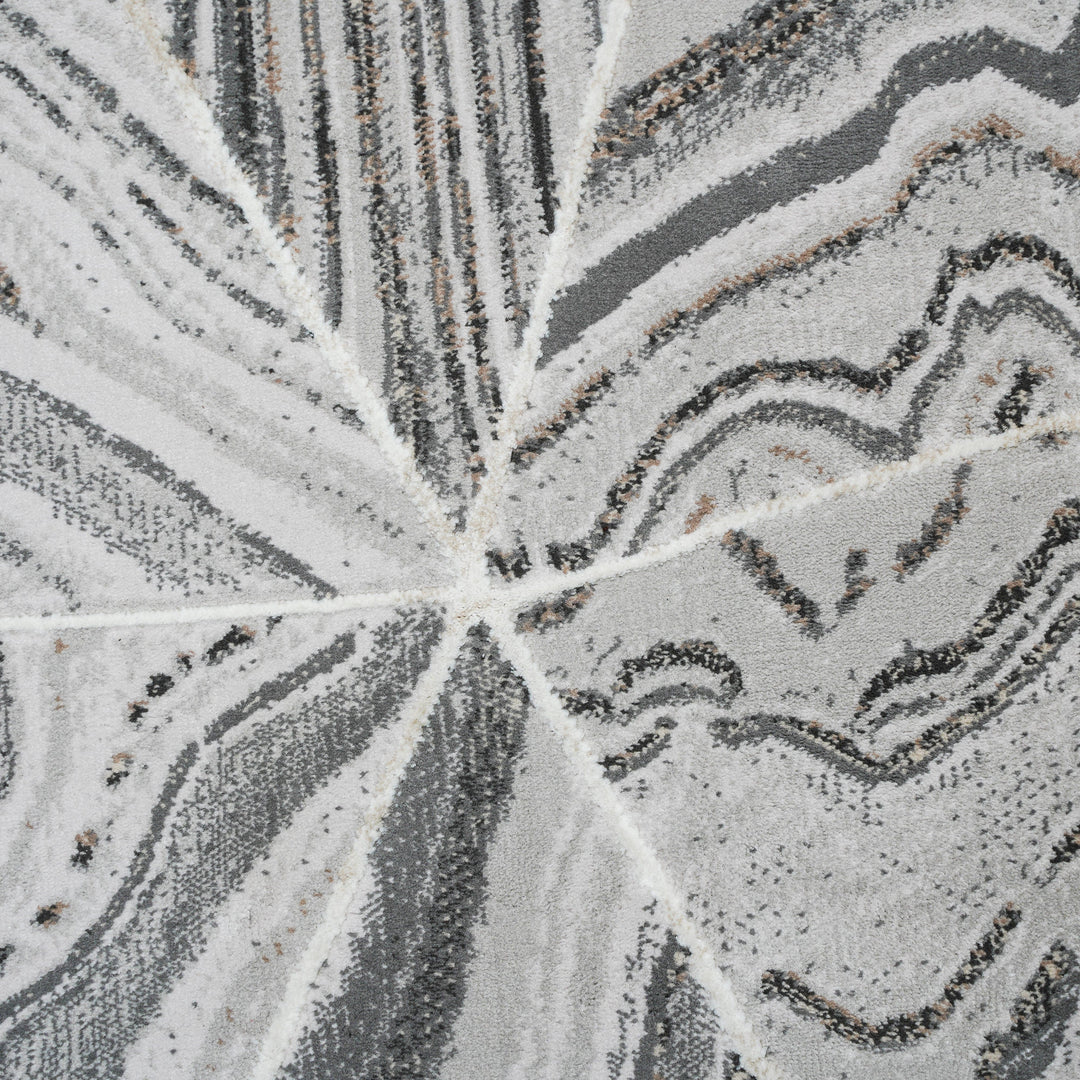 Grey Waves Turkish Rug 5x8 FT