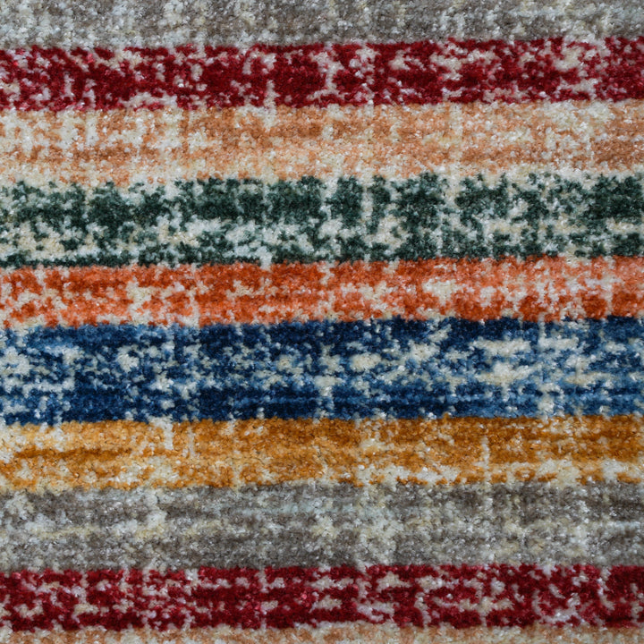 Multi Strip Turkish Rug 4X6 Ft