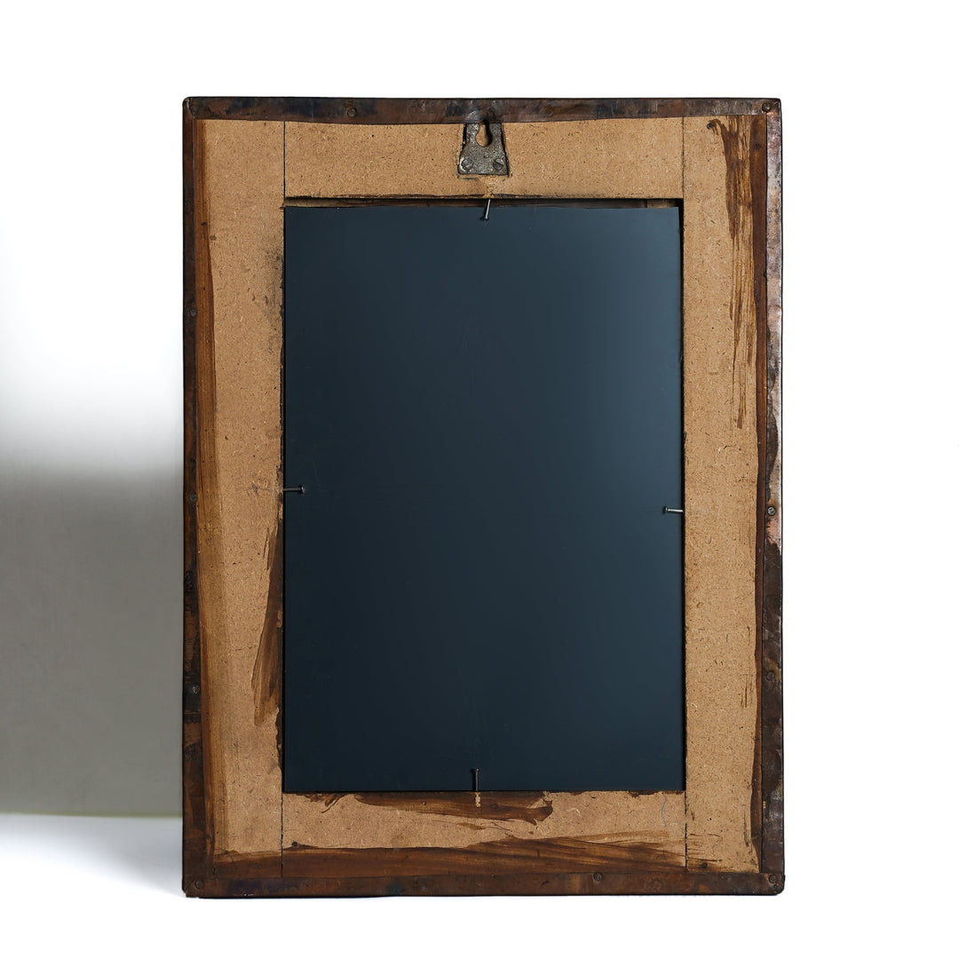 Hand Beaten Copper Mirror 12x16 CM