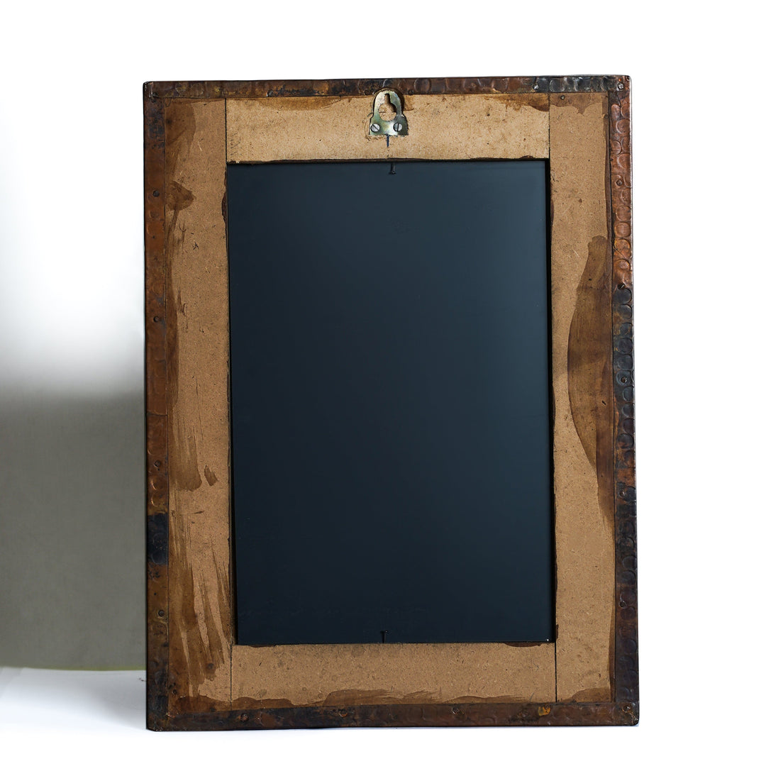 Hand Beaten Copper Mirror 12x16 CM