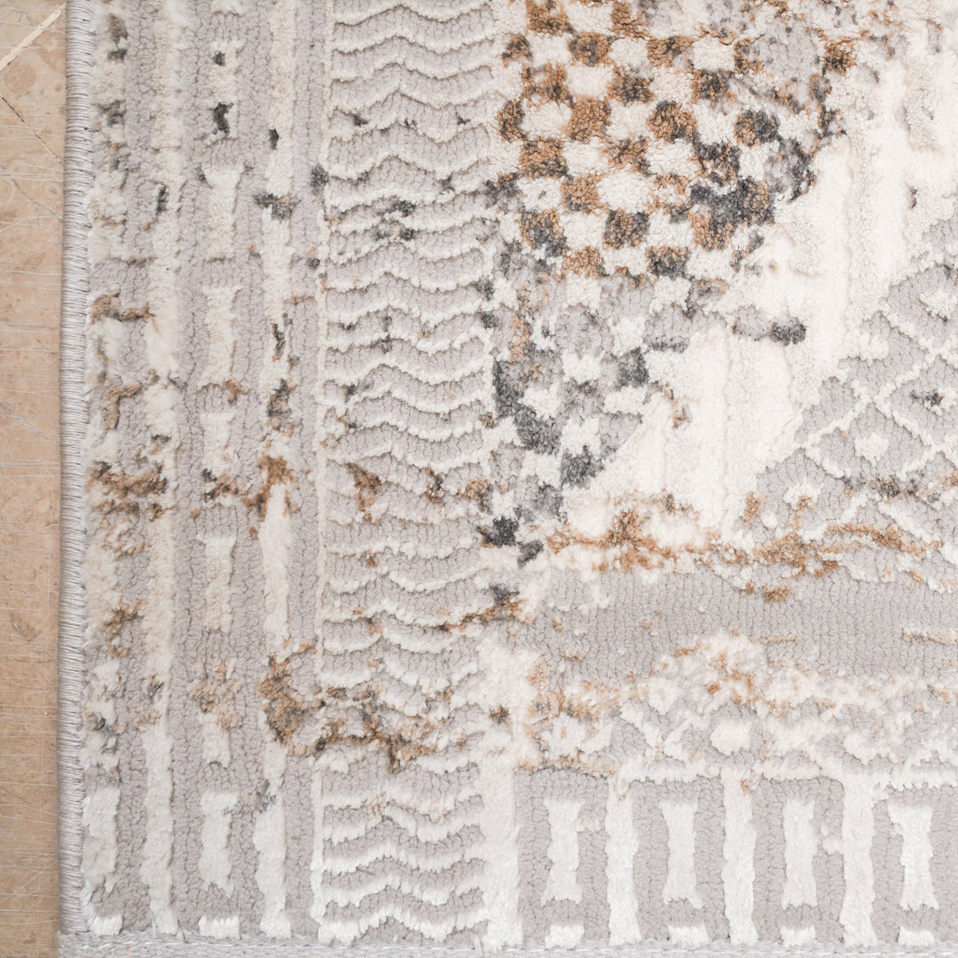 Off White Plain Turkish Rug 4x6 FT