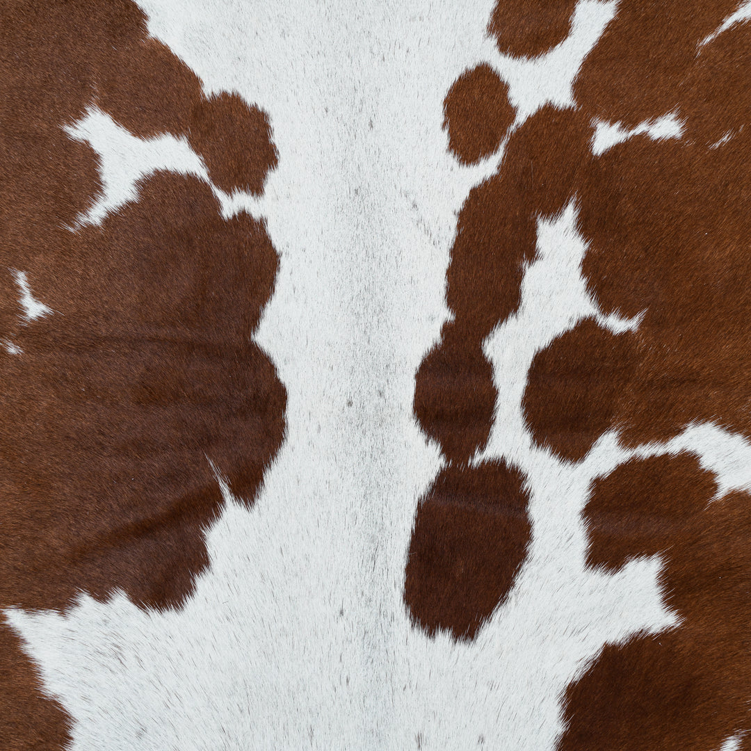 White&Brown Cow Hide 5.5X6 FT