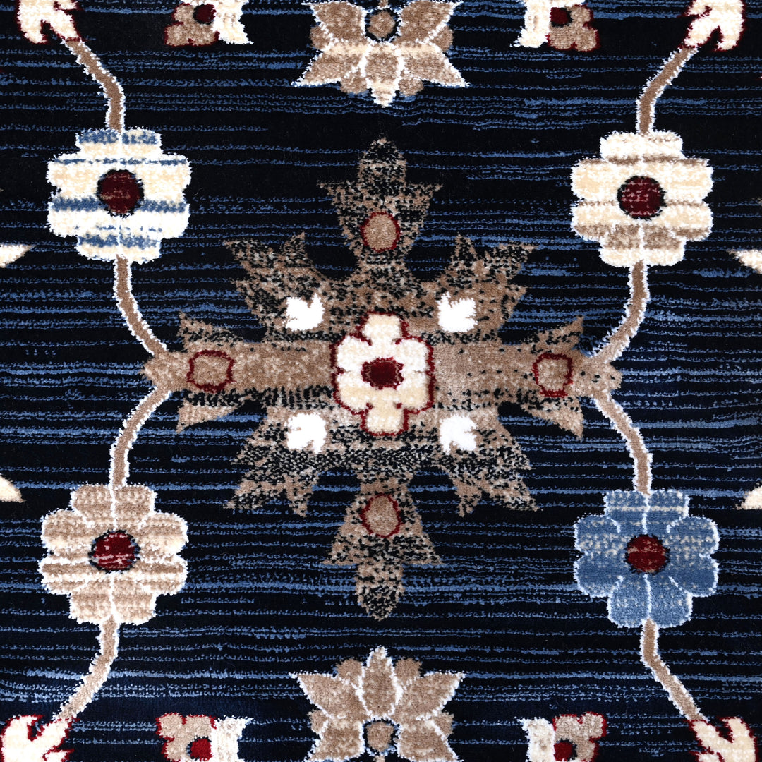 Blue & Brown Turkish Rug 8X11 Ft