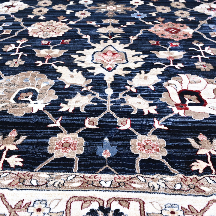 Blue & Brown Turkish Rug 8X11 Ft