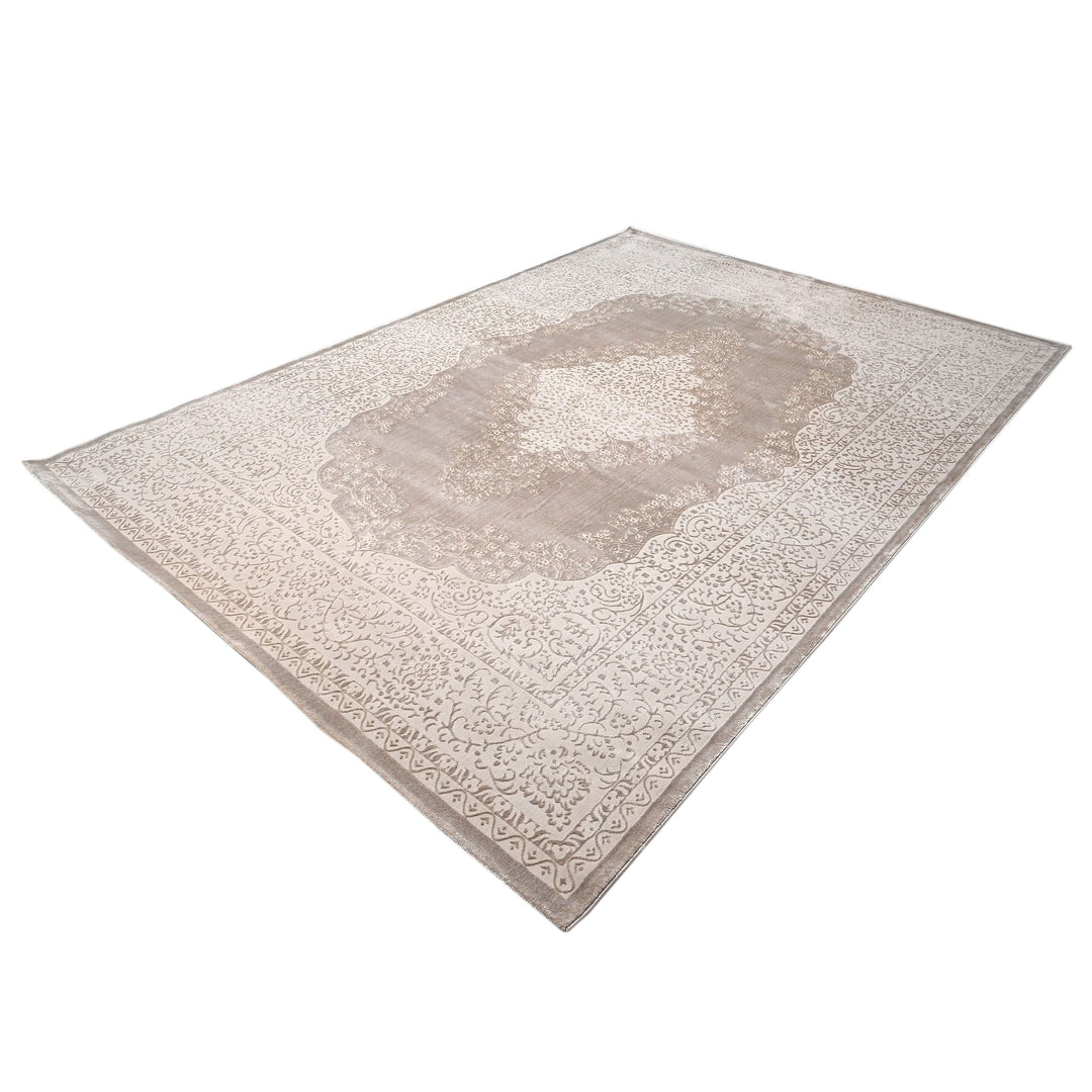 Beige Abstarct Turkish Rug 8X11 Ft