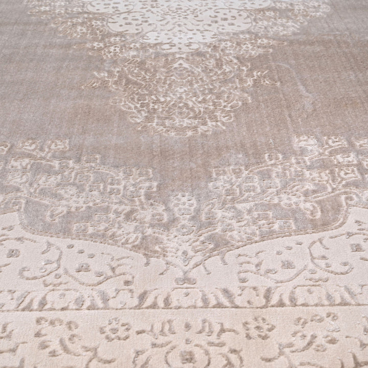 Beige Abstarct Turkish Rug 8X11 Ft