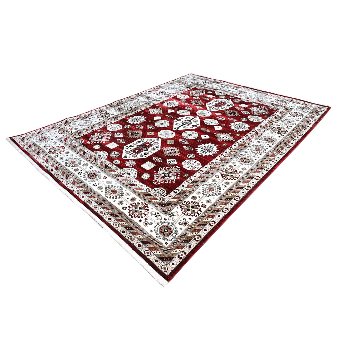 Deep Maroon Traditional Turkish Rug 7x10 FT