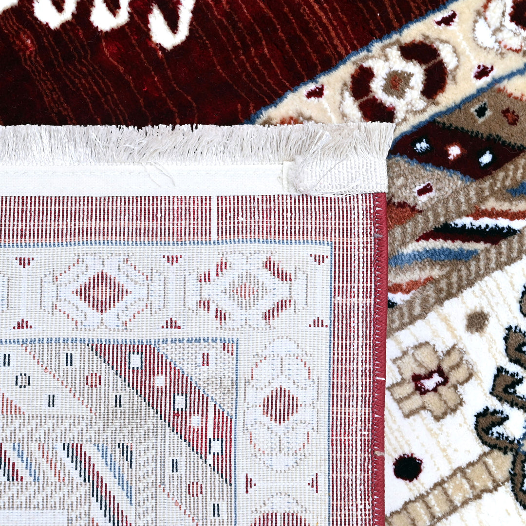 Deep Maroon Traditional Turkish Rug 7x10 FT