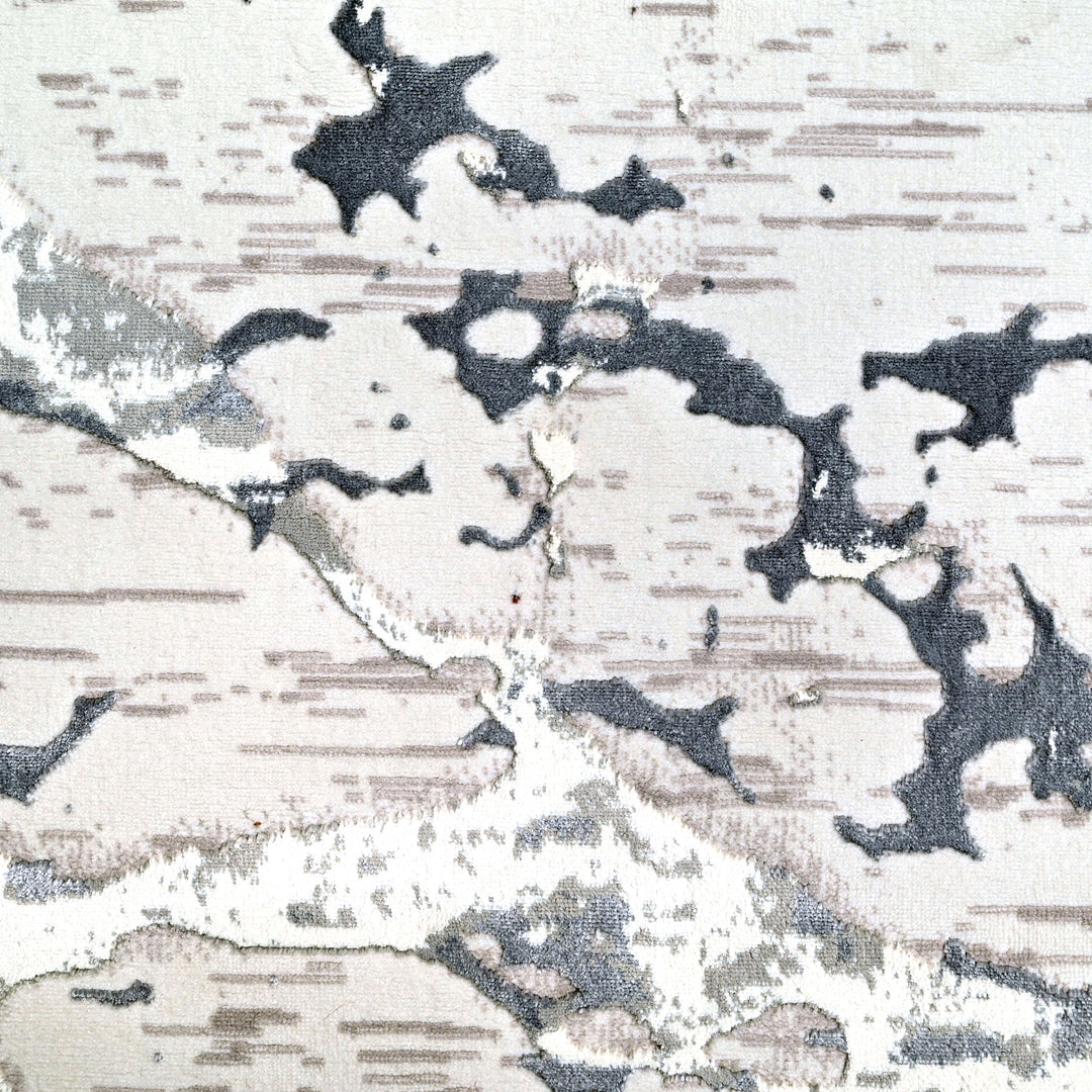 Off White Abstract Turkish Rug 8X11 FT