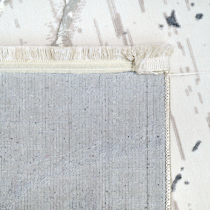 Off White Abstract Turkish Rug 8X11 FT