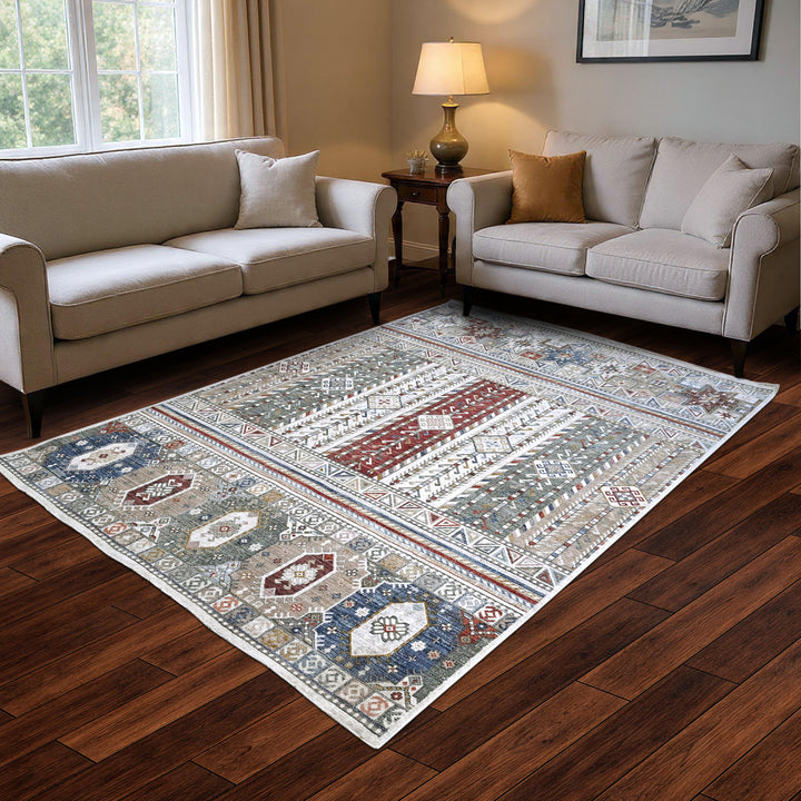 Multi Abstract Turkish Rug 7x10 FT