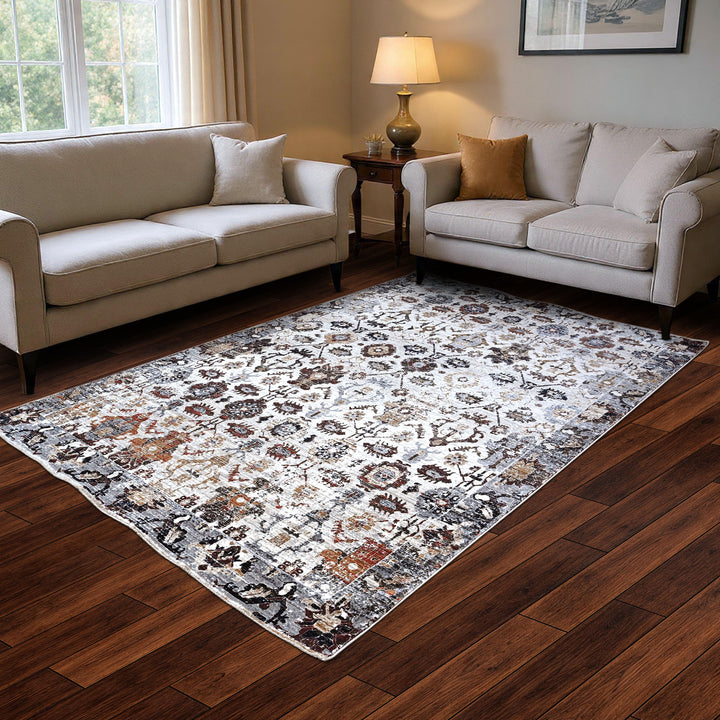 Multi Abstract Turkish Rug 7x10 FT