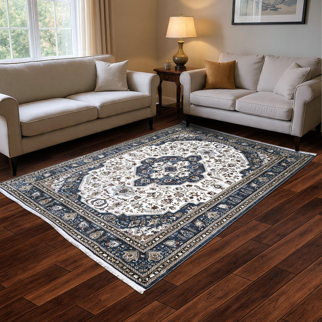 Blue & Grey Turkish Rug 7x10 FT