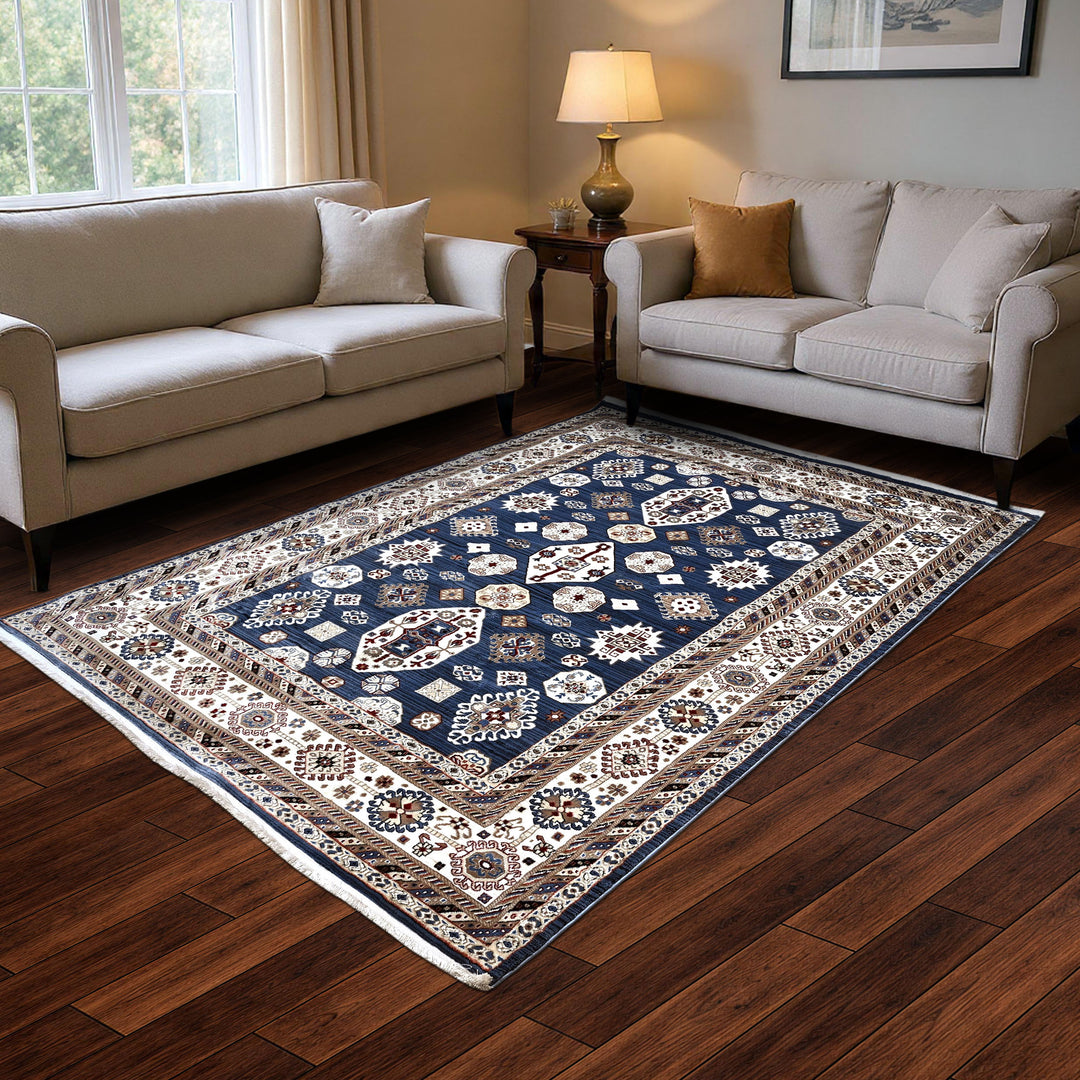 Blue & Grey Turkish Rug 7x10 FT