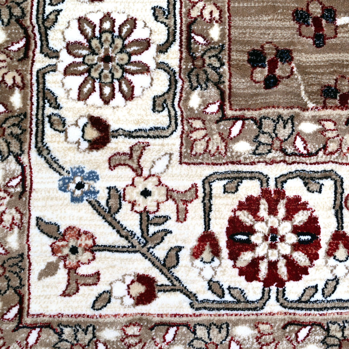 Beige Brown Turkish Rug 7x10 FT