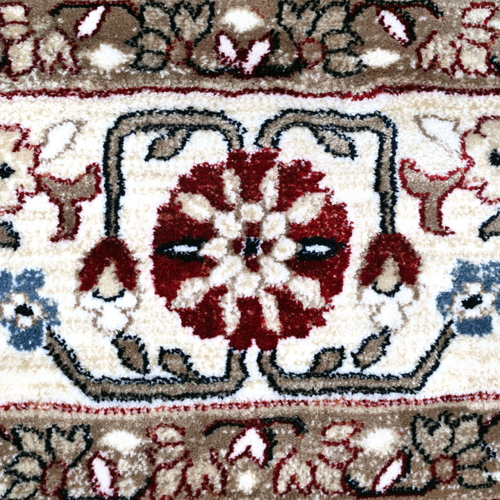 Beige Brown Turkish Rug 7x10 FT