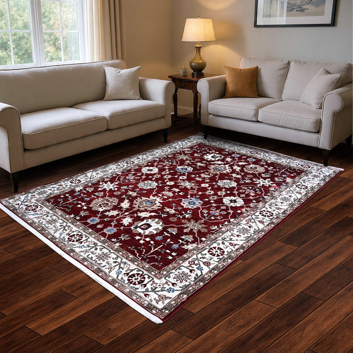 Rust Floring Turkish Rug 7x10 FT