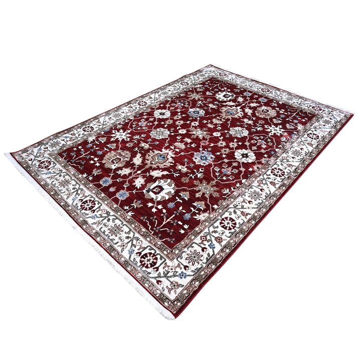 Rust Floring Turkish Rug 7x10 FT