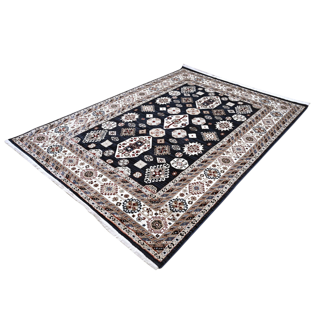 Blue & Brown Turkish Rug 7x10 FT