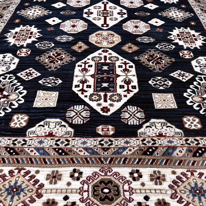 Blue & Brown Turkish Rug 7x10 FT