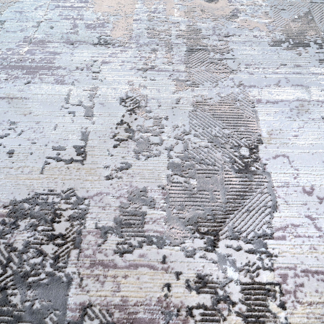 Silver Grey Turkish Rug 7x10 FT