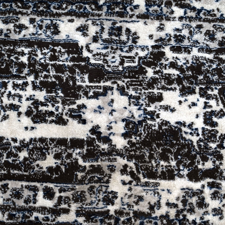 Grey & Blue Abstract Turkish Rug 7x10 FT