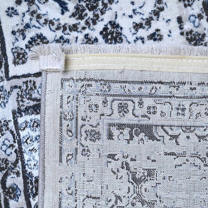 Grey & Blue Abstract Turkish Rug 7x10 FT