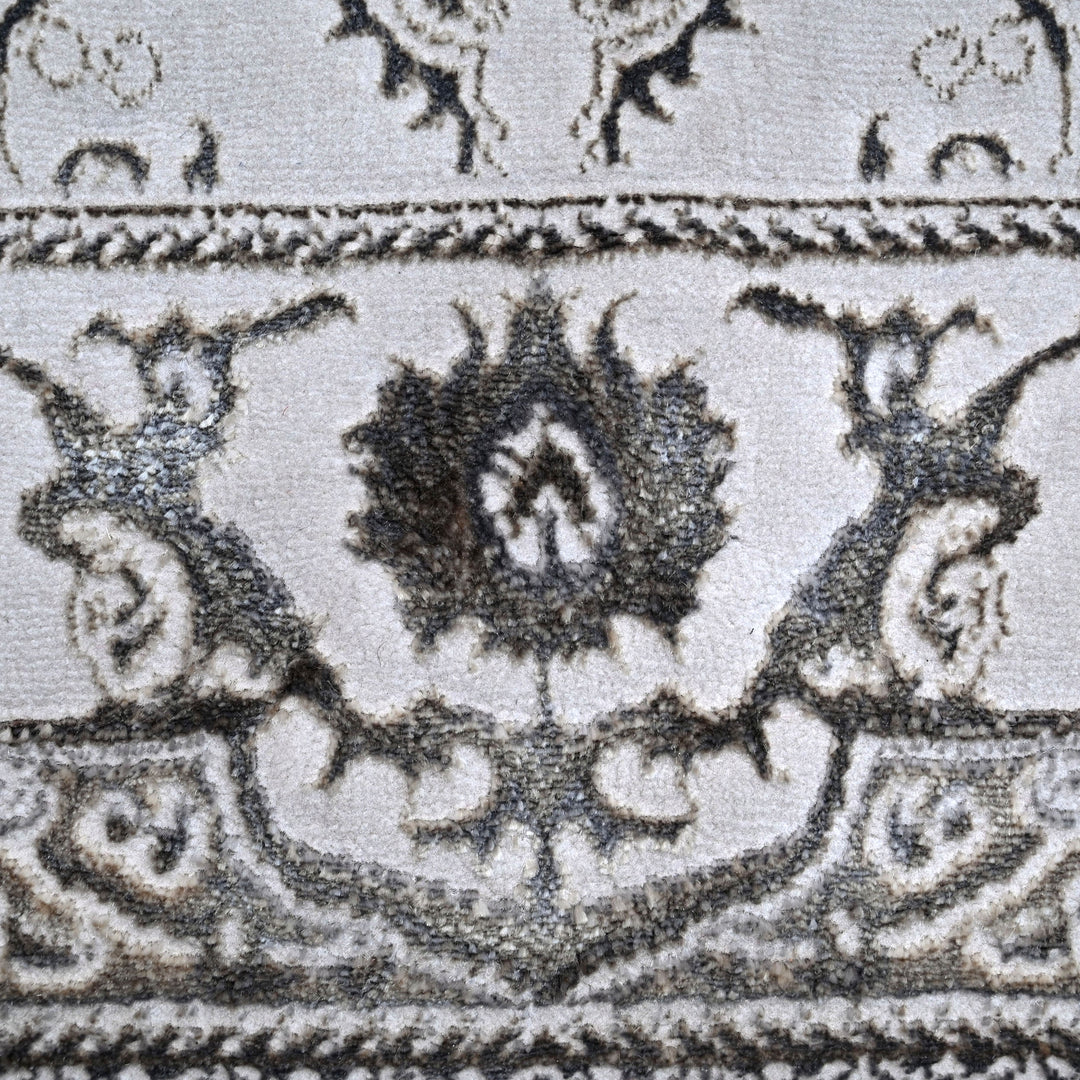 Silver Grey Floring Turkish Rug 7x10 FT