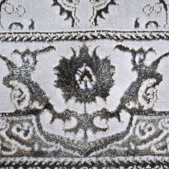 Silver Grey Floring Turkish Rug 7x10 FT