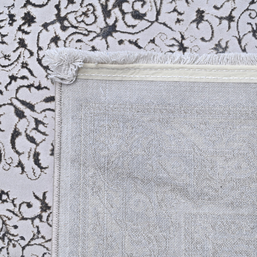 Silver Grey Floring Turkish Rug 7x10 FT