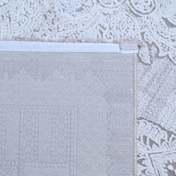 Silver Abstract Turkish Rug 7x10 FT