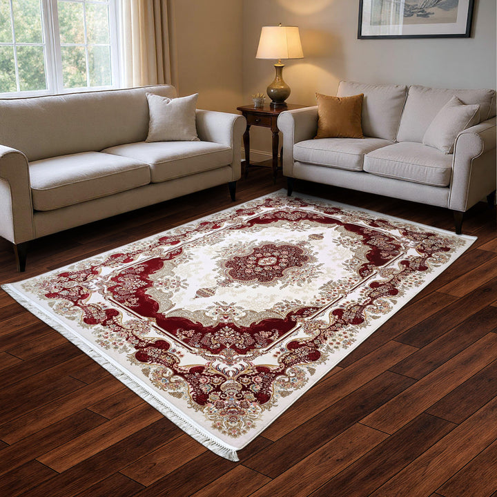 Rust Floring Turkish Rug 7x10 FT