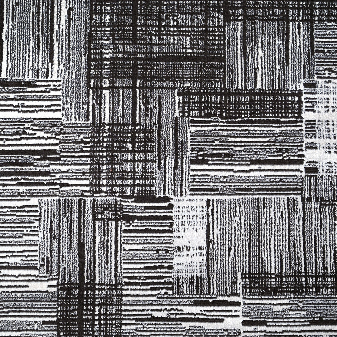 Grey Geometric Turkish Rug 7x10 FT