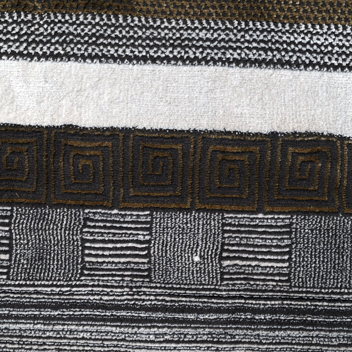 Grey Geometric Turkish Rug 7x10 FT