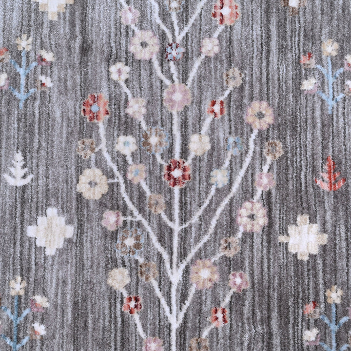 Beige Check Turkish Rug 5x8 FT