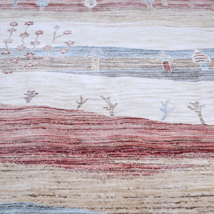 Multi Stripe Turkish Rug 5x8 FT