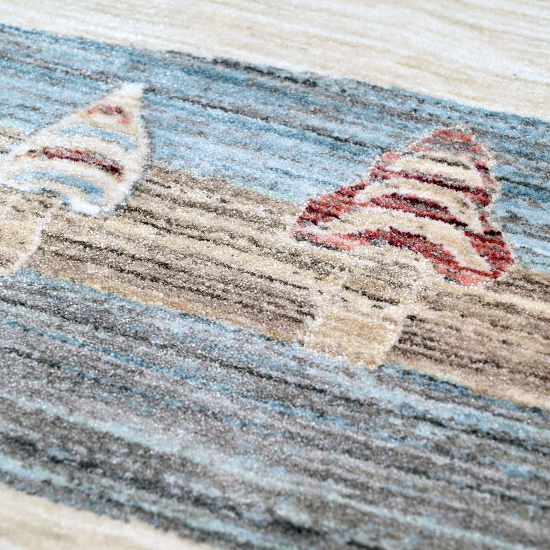 Multi Stripe Turkish Rug 5x8 FT