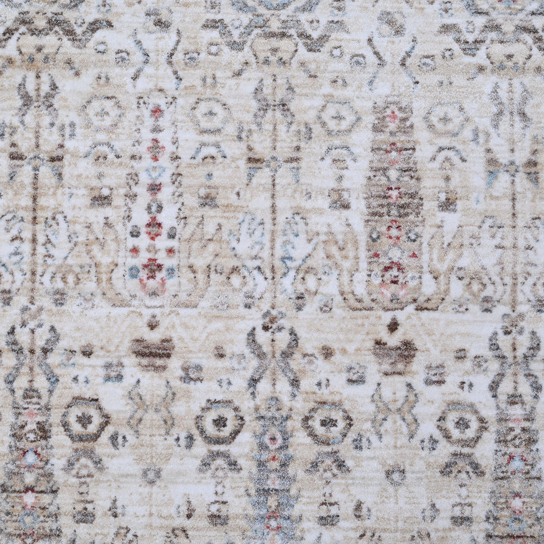 Grey & Sky Blue Abstract Turkish Rug 7x10 FT