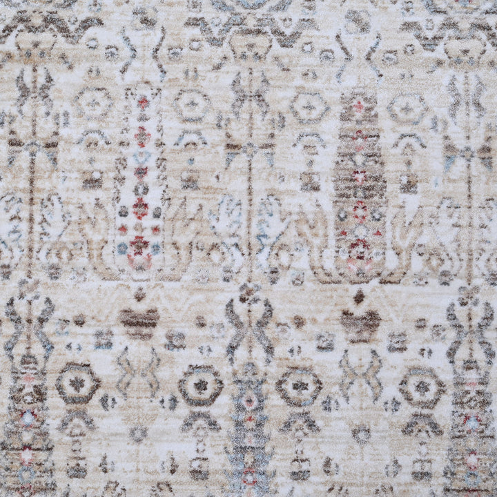 Grey & Sky Blue Abstract Turkish Rug 7x10 FT