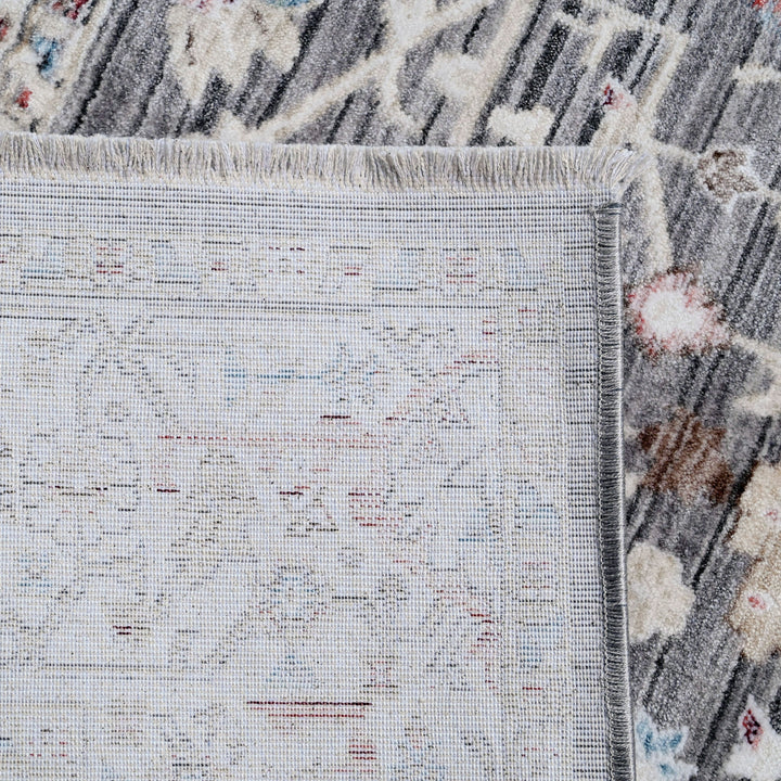 Grey Floring Turkish Rug 5x8 FT