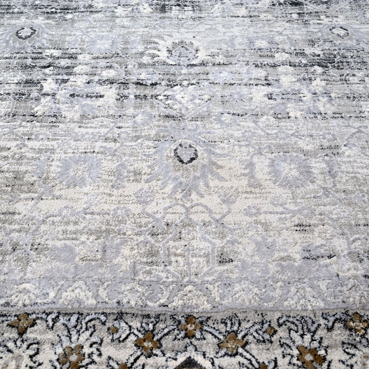 Grey Plain Turkish Rug 5x8 FT
