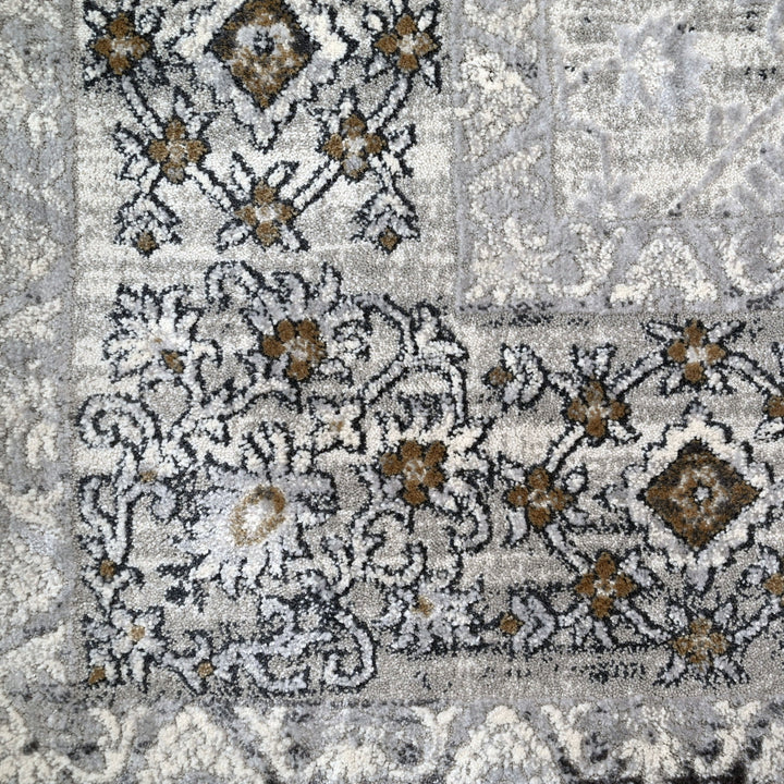 Grey Plain Turkish Rug 5x8 FT