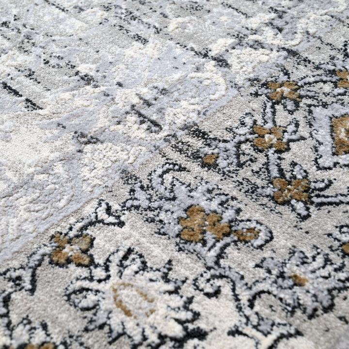 Grey Plain Turkish Rug 5x8 FT