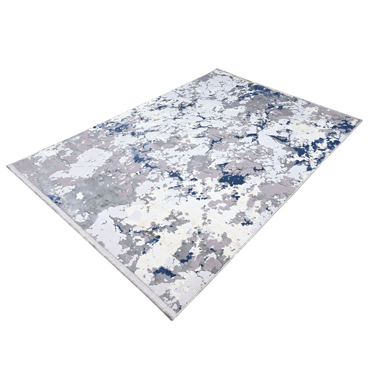 Grey Splash Turkish Rug 5x8 FT